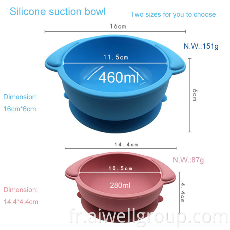 Baby Cute Silicone Suction Bowl